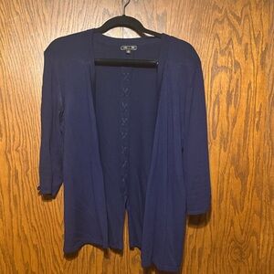 Classic Navy Open-Front Cardigan